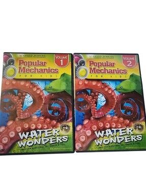 2pc Popular Mechanics For Kids  Water Wonders DVD Set